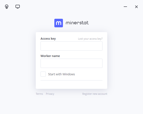 minerstat - Change access key or worker name on Windows