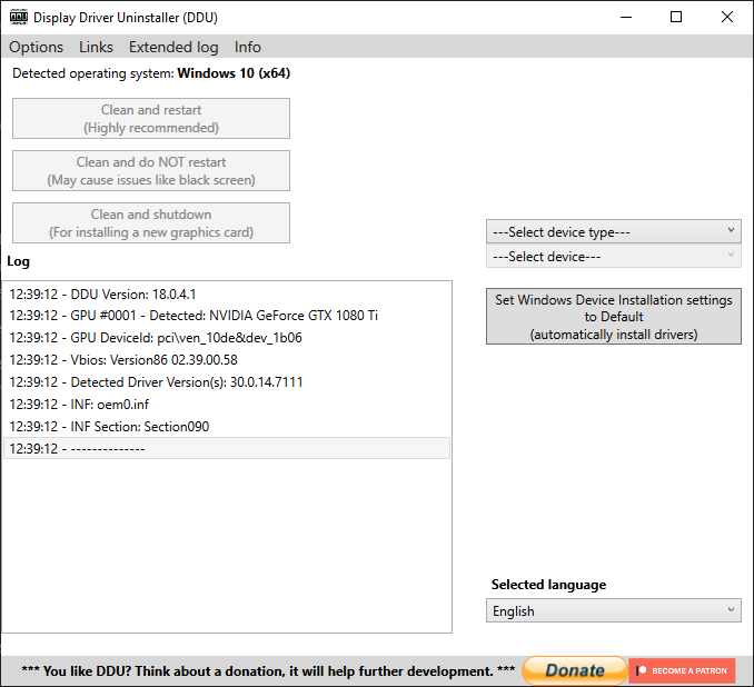 How to use Display Driver Uninstaller D minerstat help