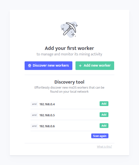 minerstat: Discovery Tool - Screen 3