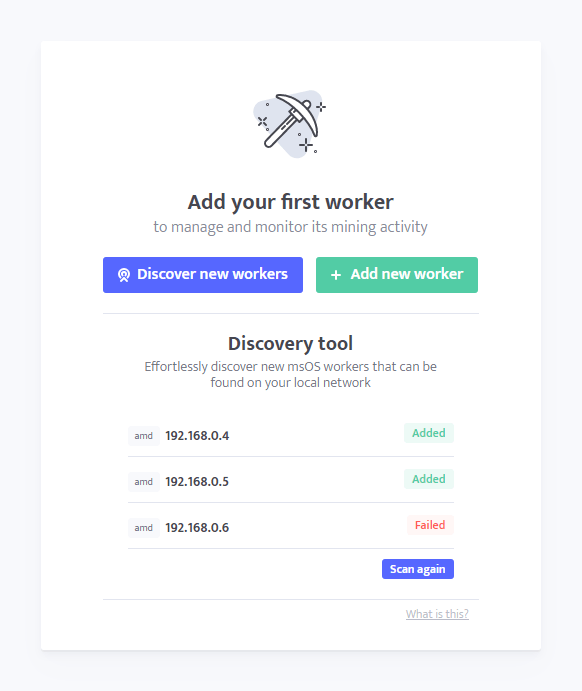 minerstat: Discovery Tool - Screen 4