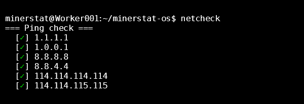 minerstat netcheck: Ping check