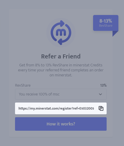 minerstat - Refer a Friend URL