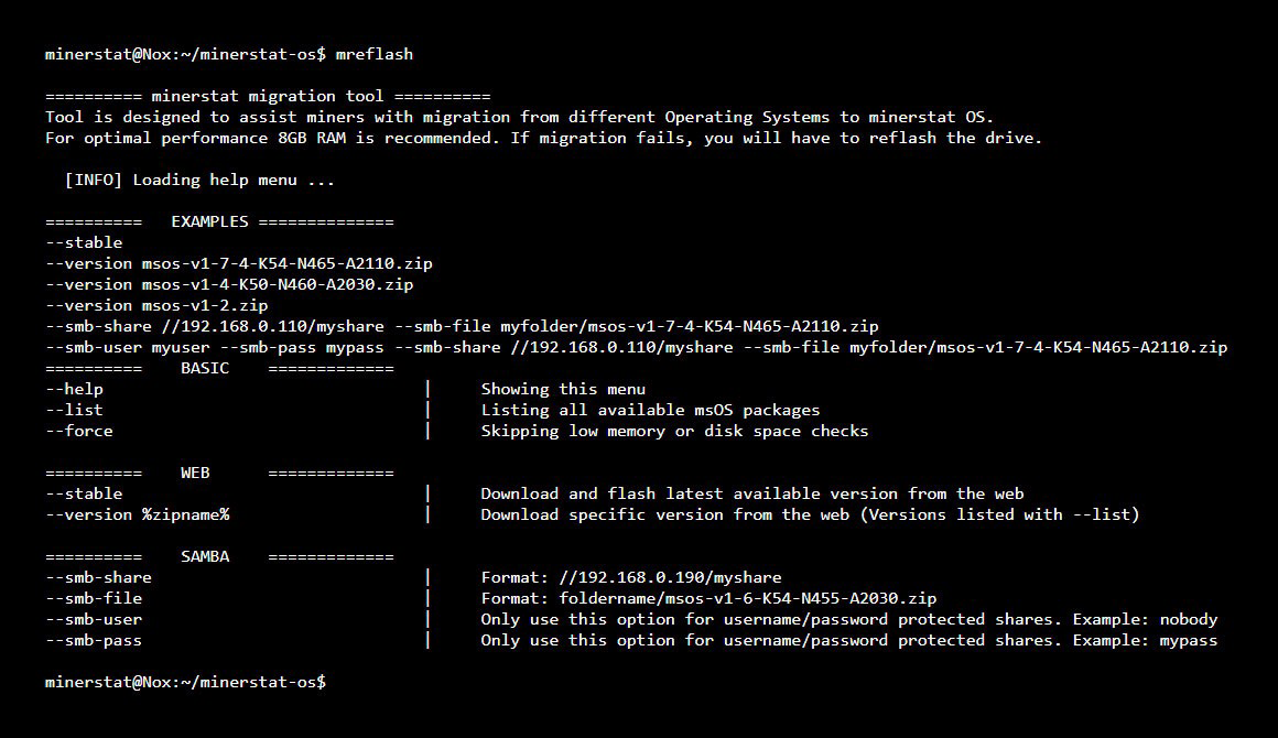 minerstat: Reflasher - Step 1