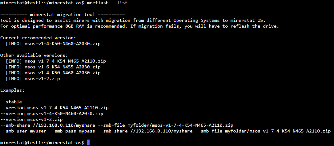 minerstat: Reflasher - Step 2