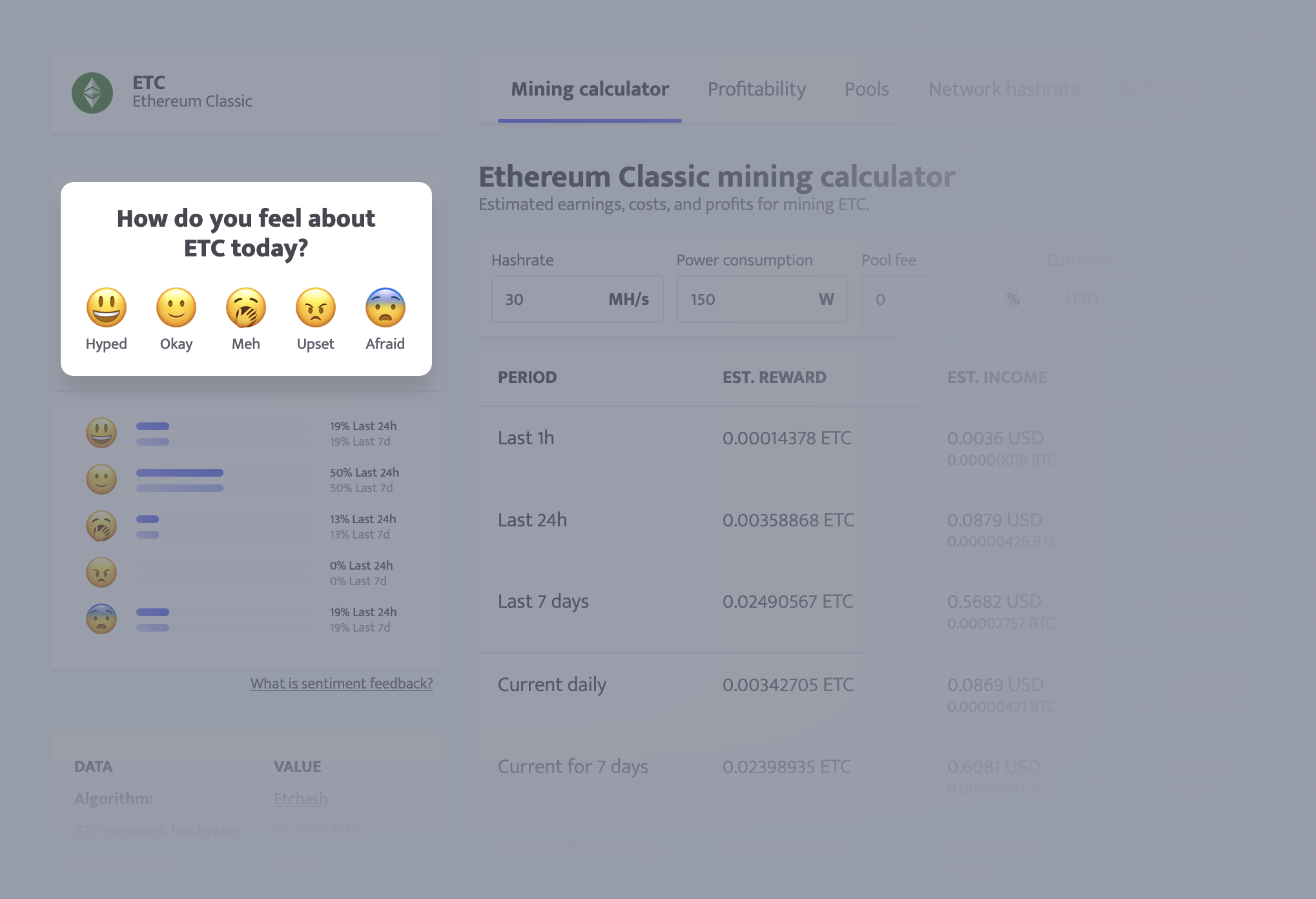 minerstat - Sentiment Feedback - Vote