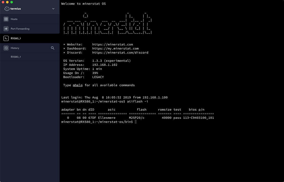 minerstat ATIFlash Step 2